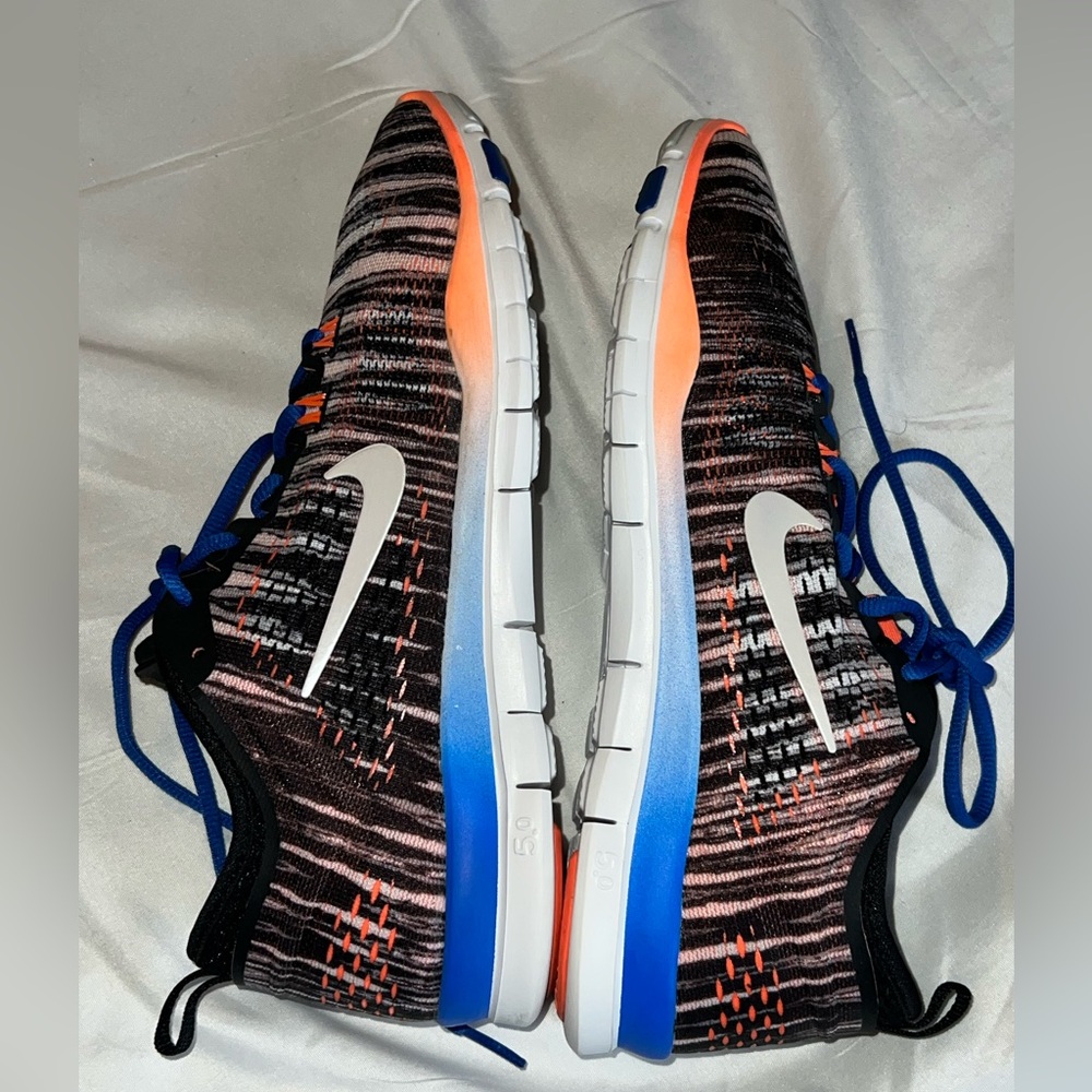 Nike free 5.0 Black and Orange Athletic Shoes